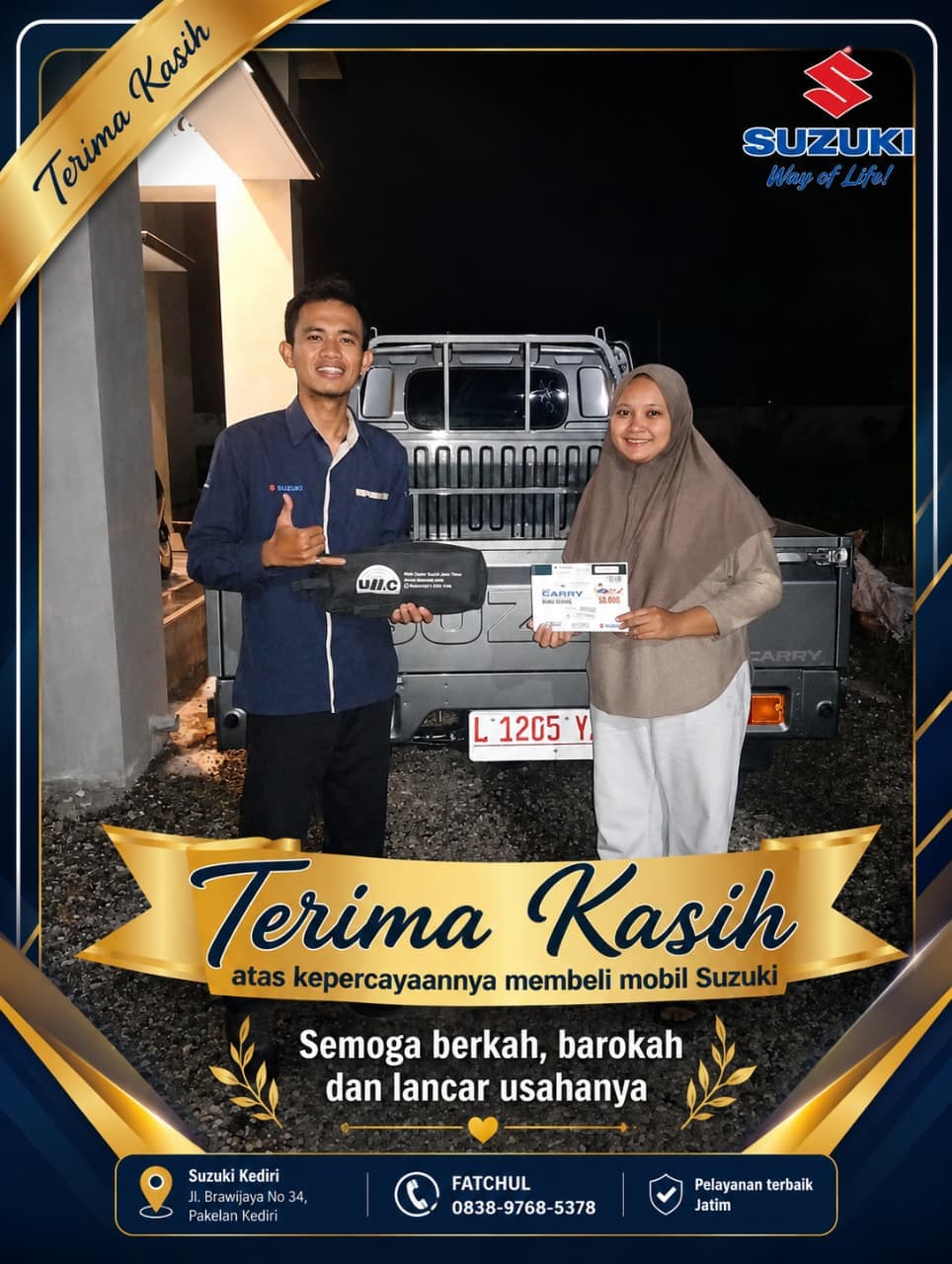 Serah terima 1 unit New Carry PU WD ACPS Grey